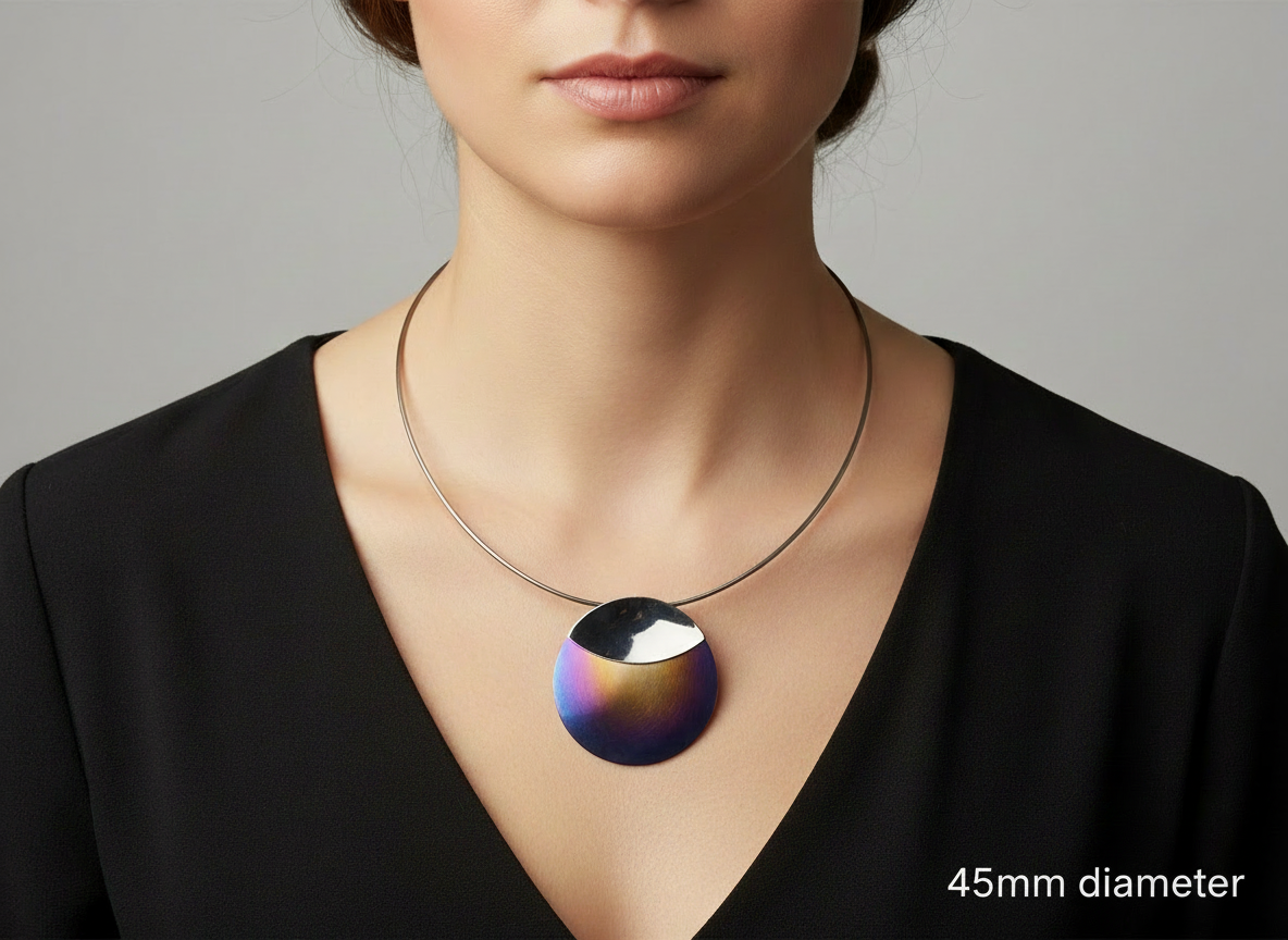 Titanium Silver and Silver wire Necklace 102 LBJ