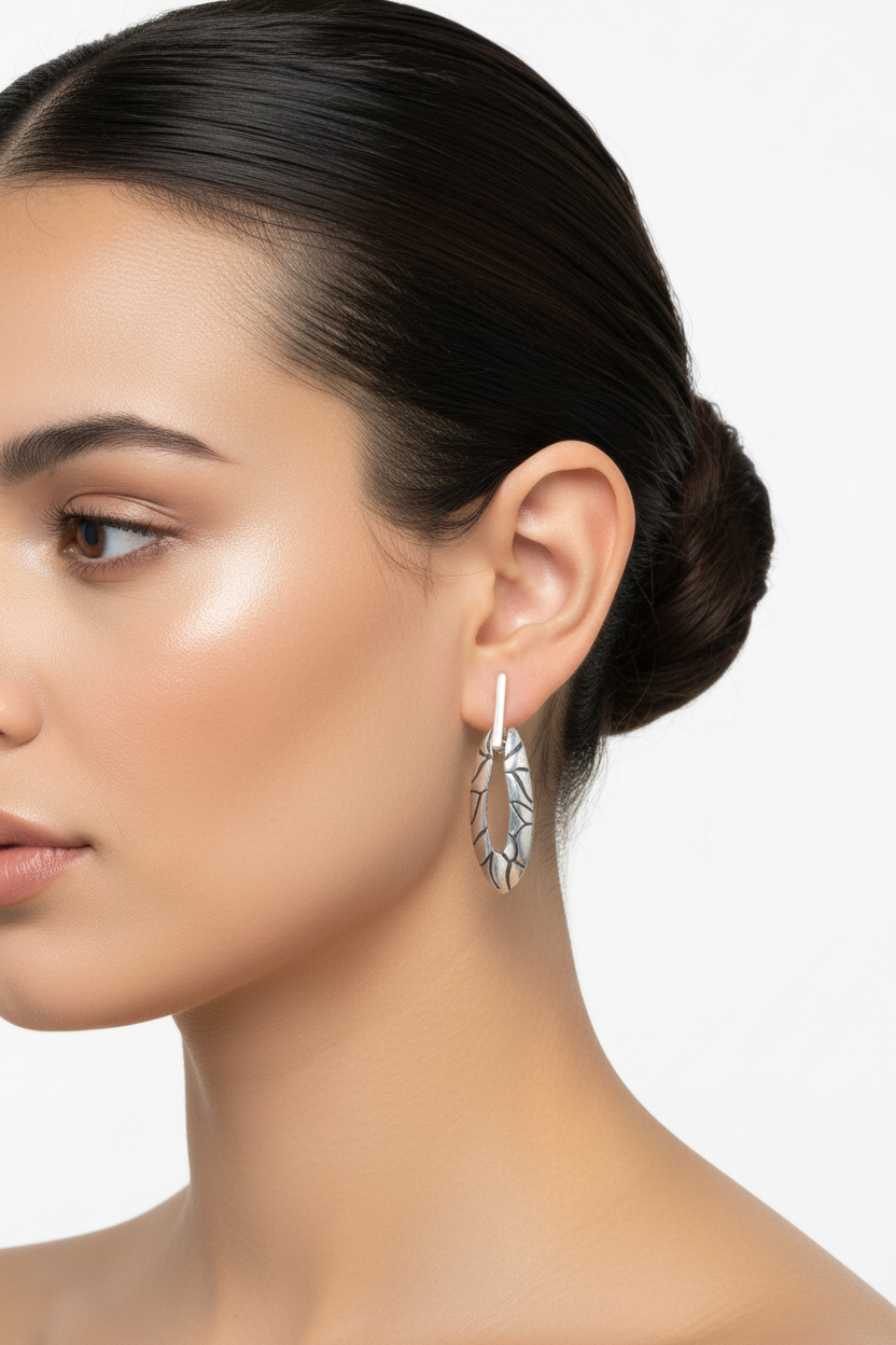 Fabulous Designer Sterling Silver Earrings Tokash