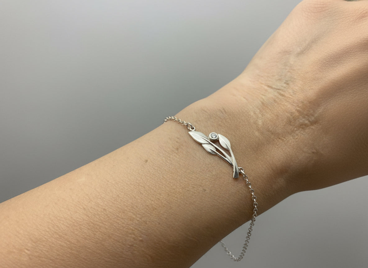 Silver & Cubic Zirconia Bracelet. Tokash.