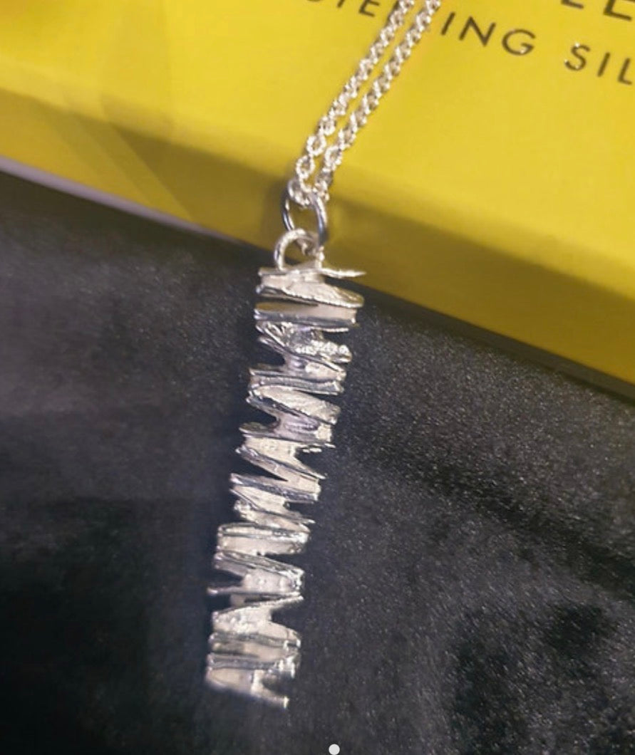 Chris Lewis Sterling Silver Cinnamon T Bar pendant