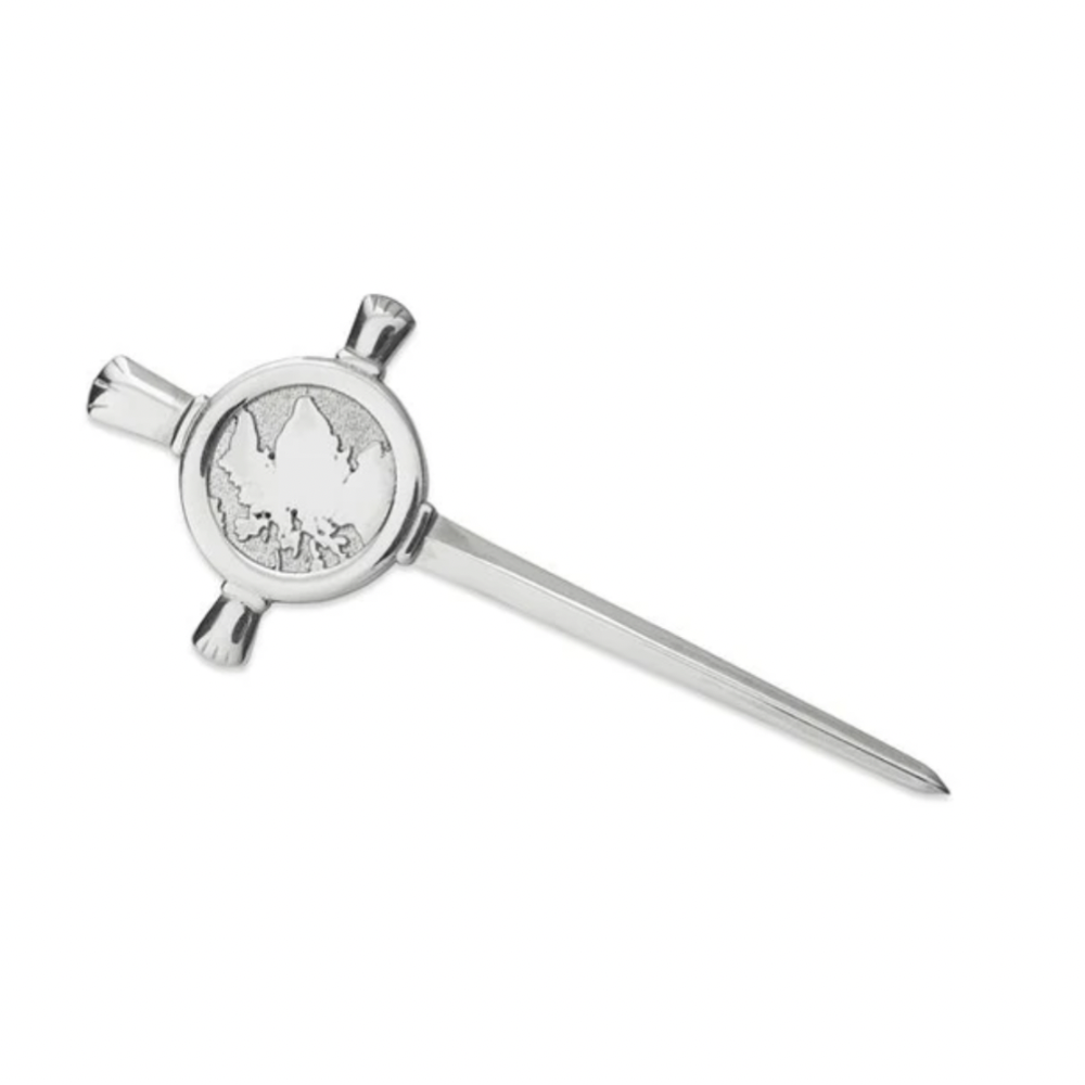 Map of Scotland Pewter Kilt Pin -