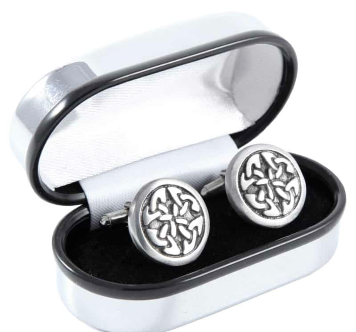 Celtic Knot Pewter Cufflinks PC290 Pewtermill