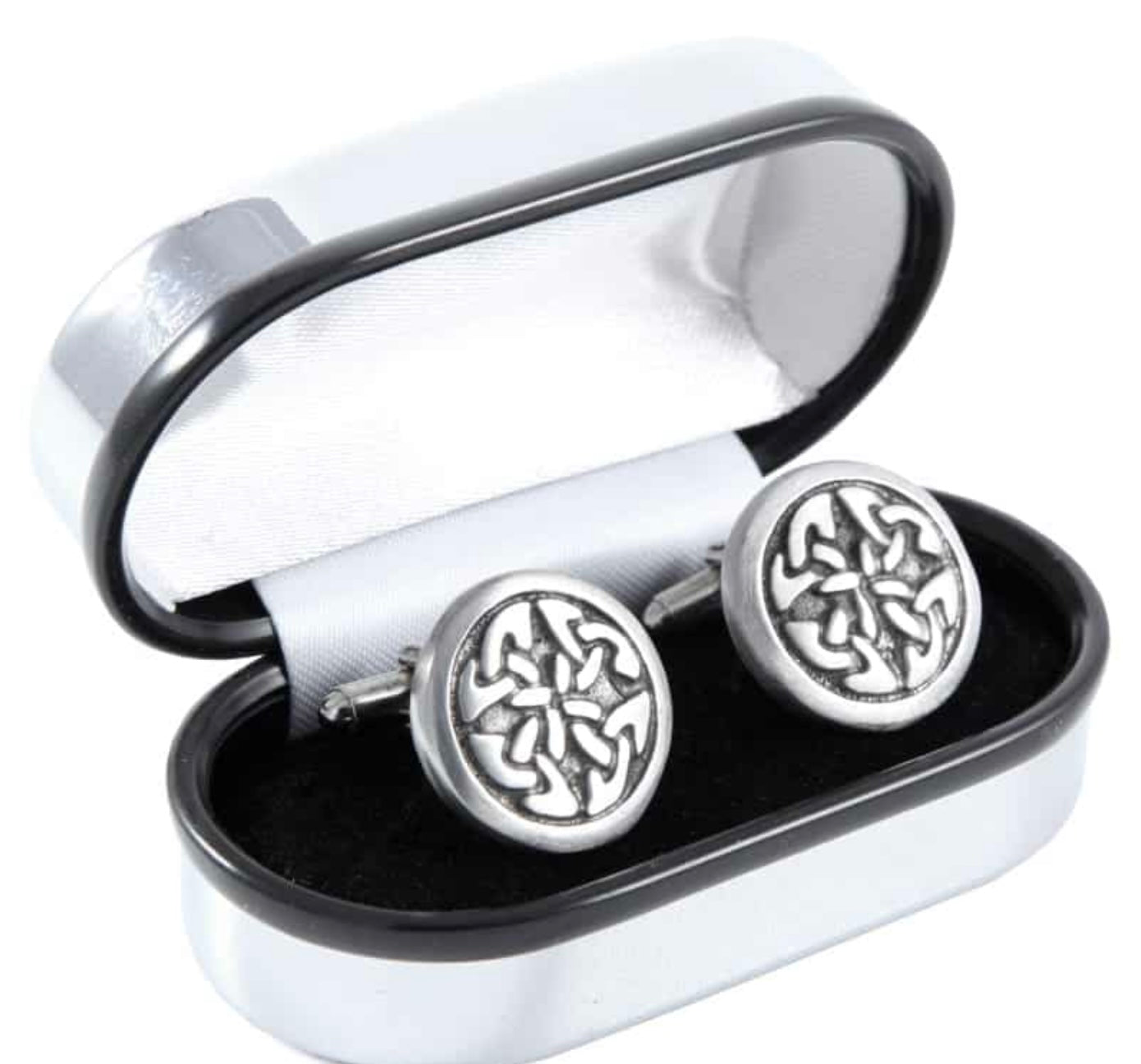 Celtic Knot Pewter Cufflinks PC290 Pewtermill