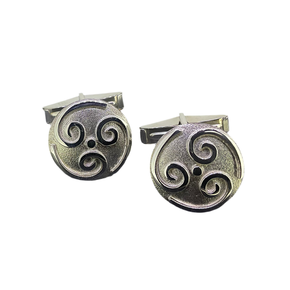 Silver Celtic Cufflinks - Celtic Swirls.