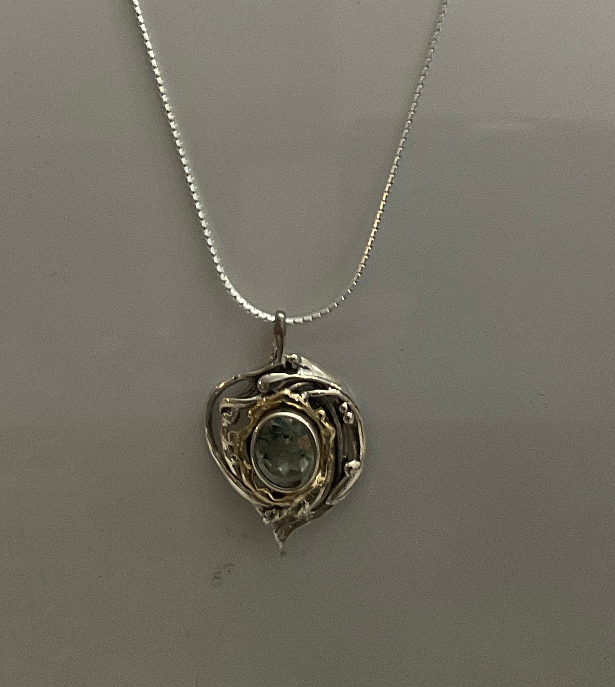 Sterling Silver &amp; Amethyst Pendant - Hagit Gorali