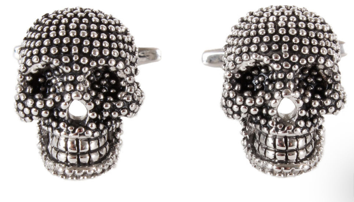 Skulls rhodium plated Cufflinks