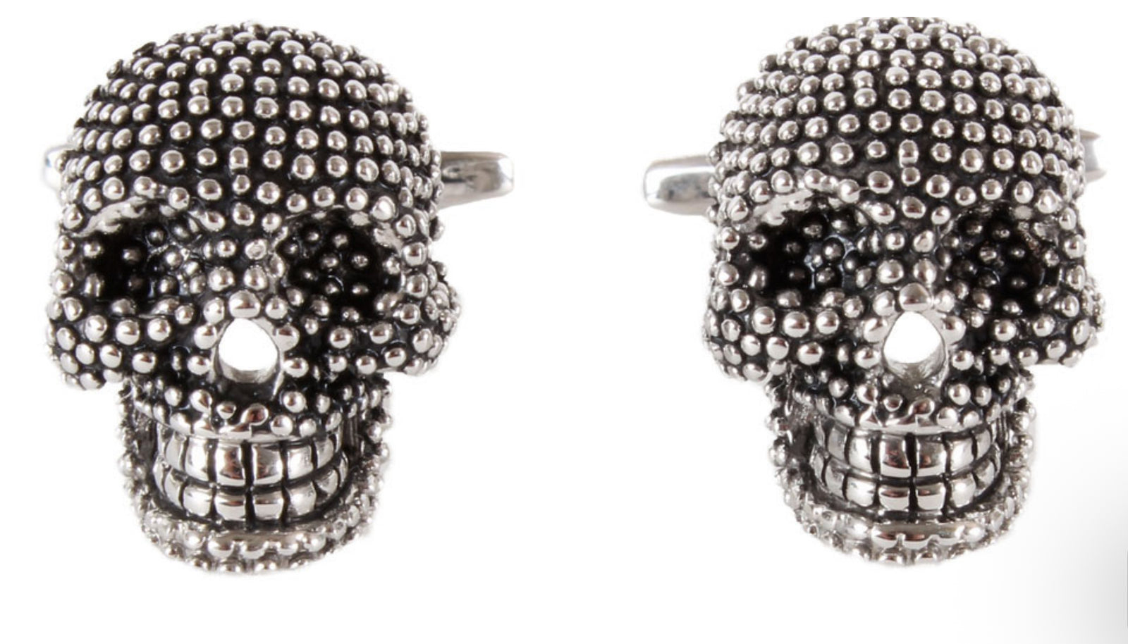 Skulls rhodium plated Cufflinks
