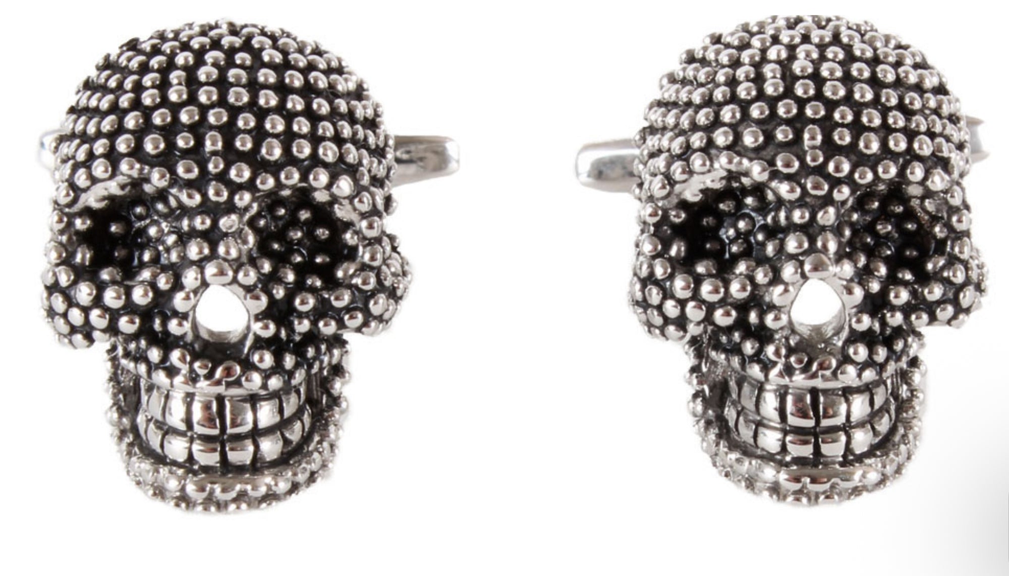 Skulls rhodium plated Cufflinks