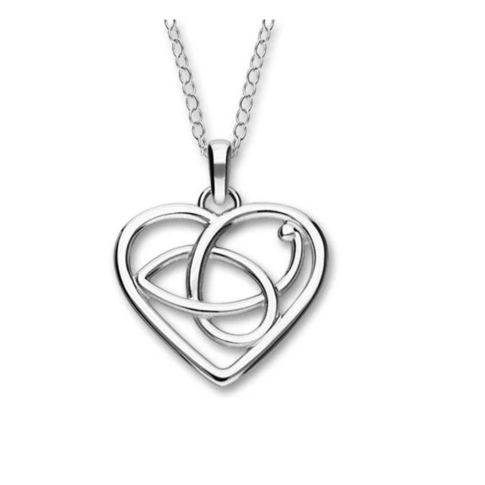 Celtic Heart Silver Pendant - P789 Ortak