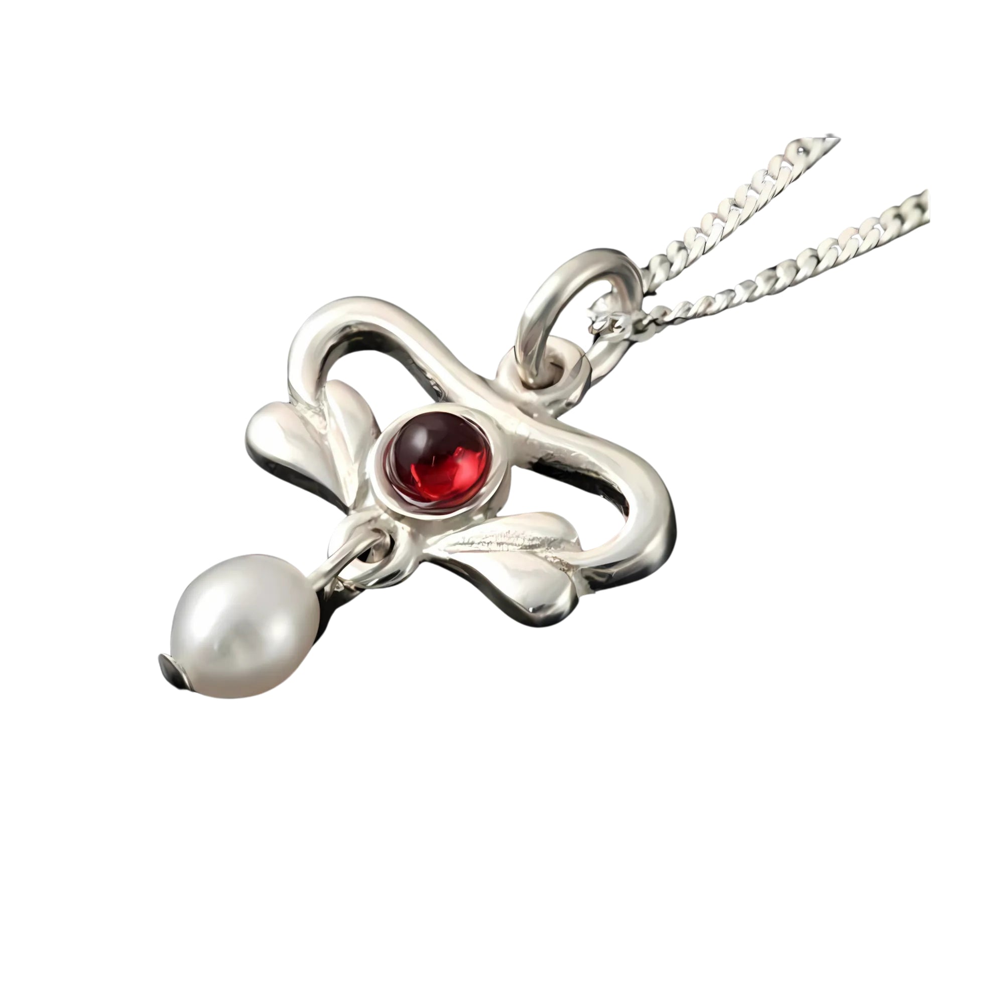 Glasgow Girls Silver Or Gold Garnet Pendant - GP160- Shetland