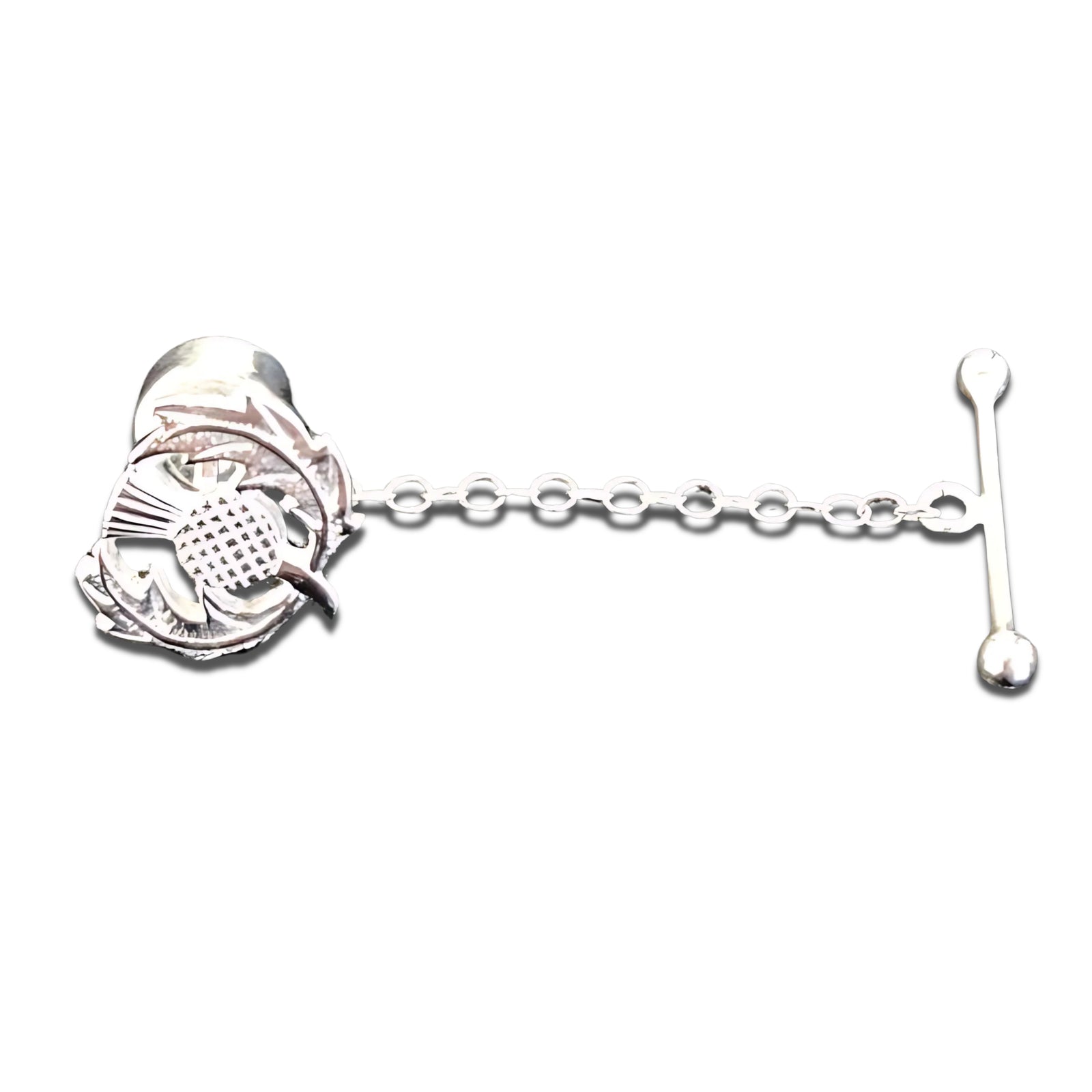 Silver Thistle Celtic Tie Pin - TT20 Shetland