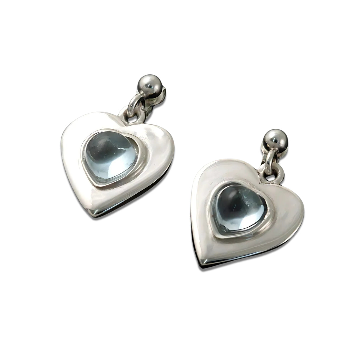 Silver Peerie Smoorikins Heart Earrings - E356- Shetland