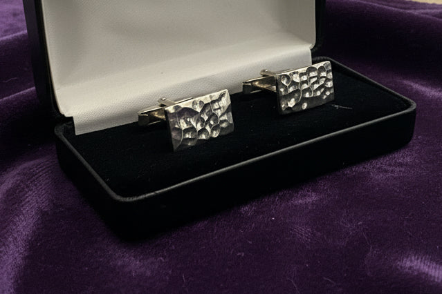 Silver Textured Cufflinks - CL0125