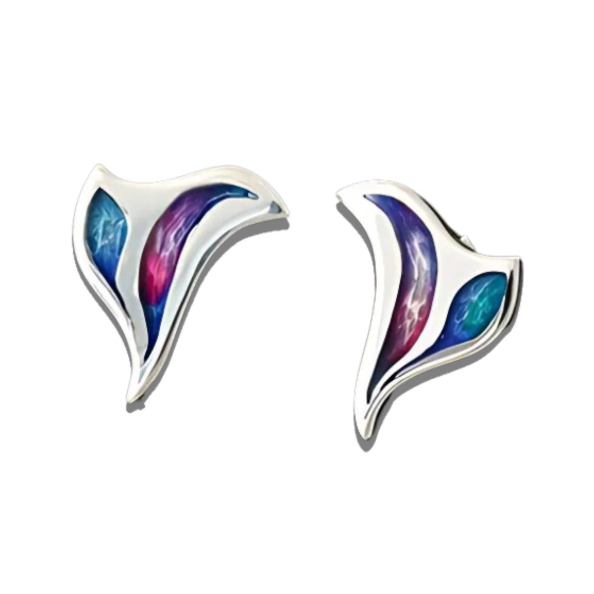 Mirrie Dancers Silver Earrings - MDE24-s Shetland