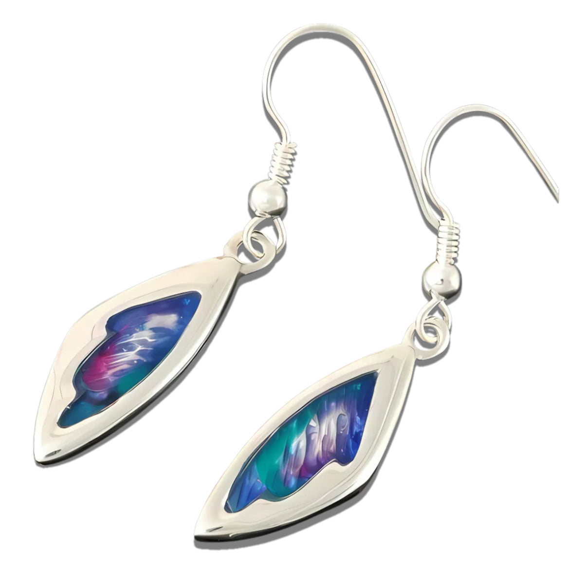 Mirrie Dancers Silver Earrings - MDE23-s Shetland