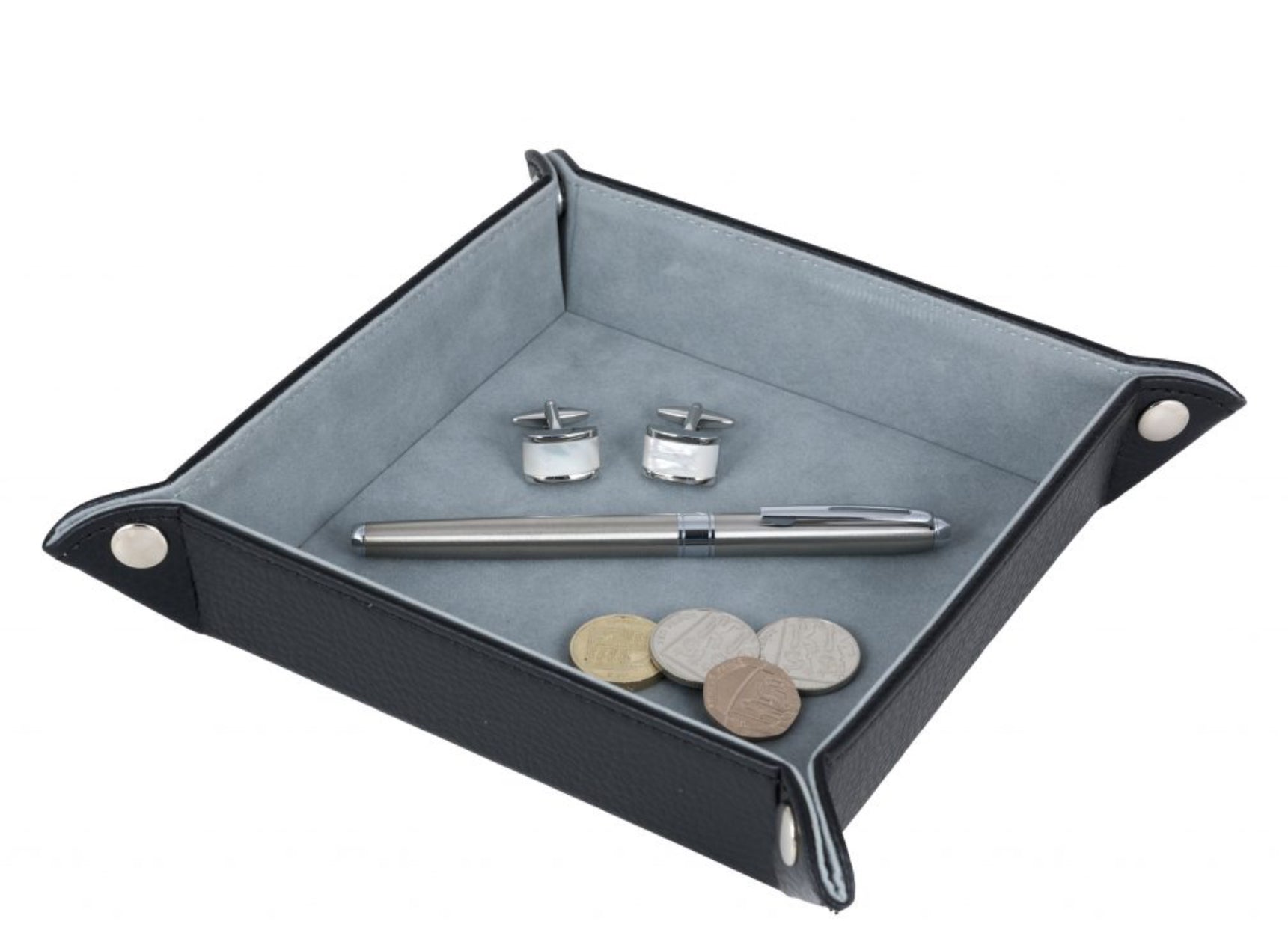Accessory Valet Tray – Black Crock Leatherette