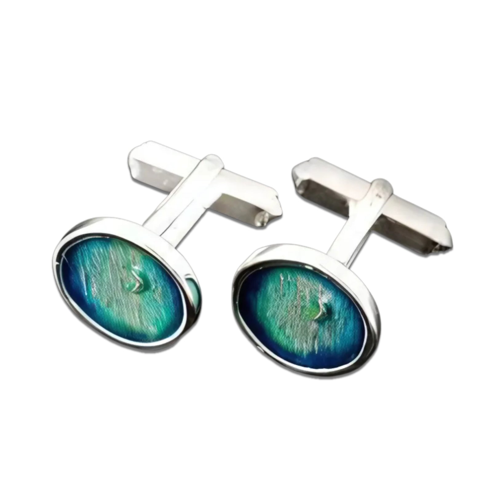 Silver Mirrie Dancers Cufflinks - MDC20 Shetland