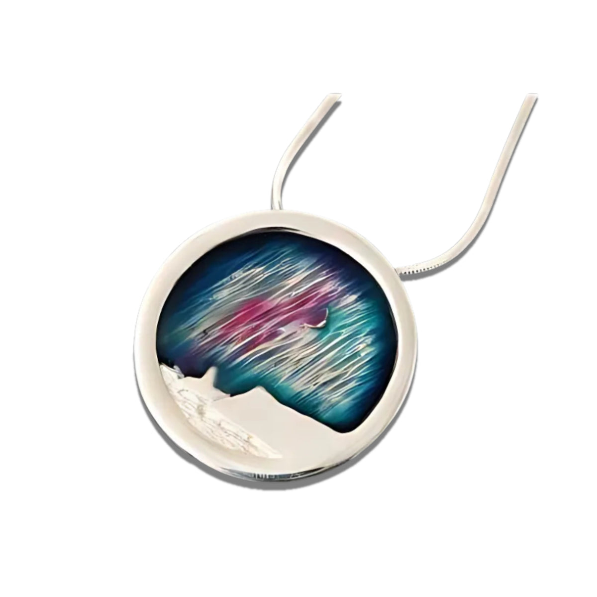 Mirrie Dancers Round Pendant - MDP09 Shetland