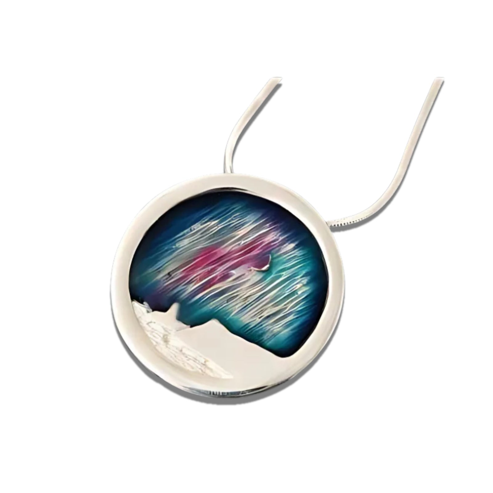 Mirrie Dancers Round Pendant - MDP09 Shetland