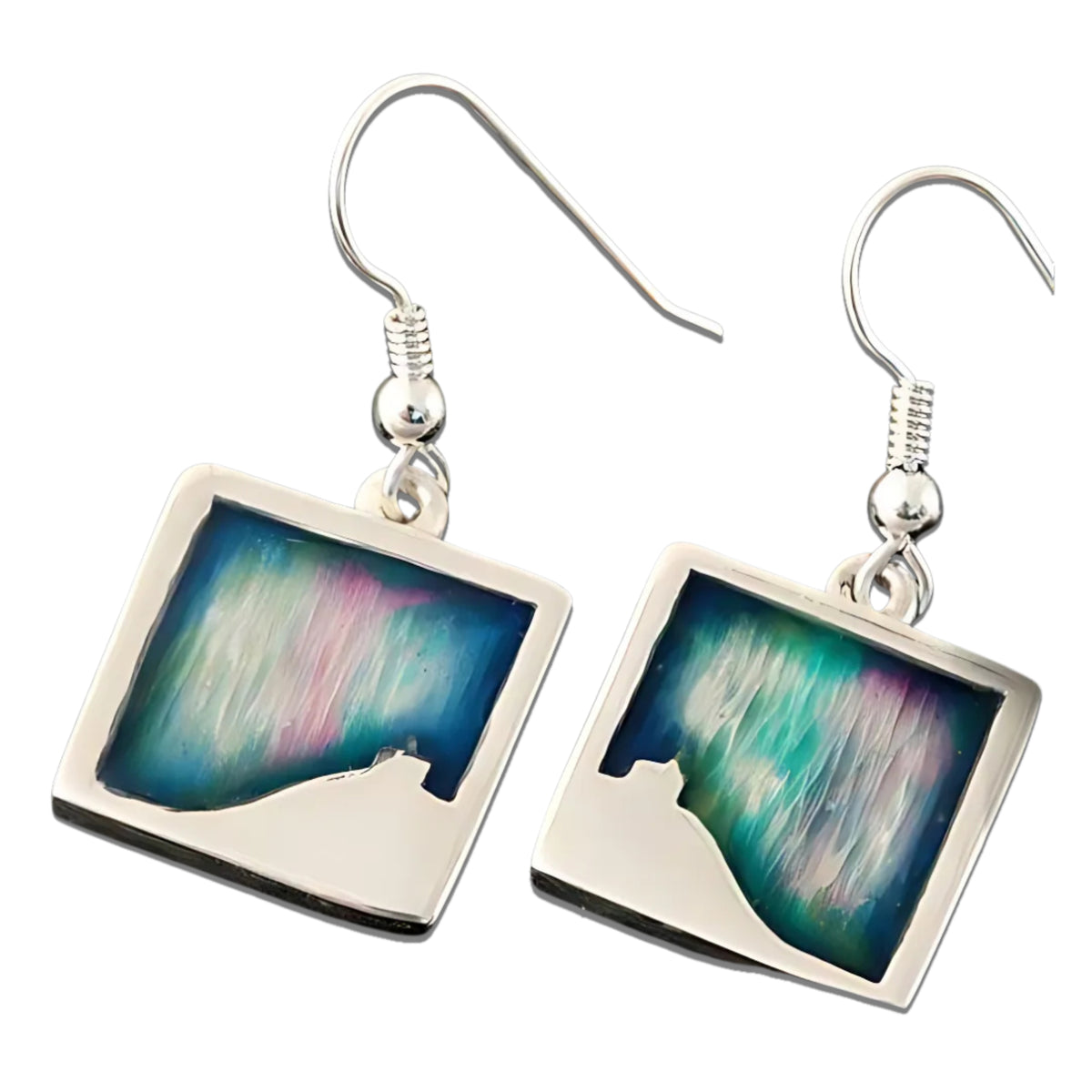 Mirrie Dancers Rectangular Earrings - MDE21 Shetland