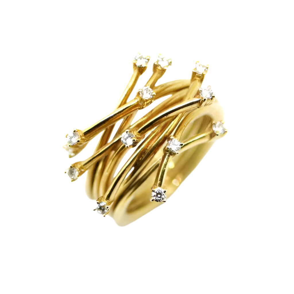 Designer 18 Carat Yellow Gold And Diamond Ring -DA175079