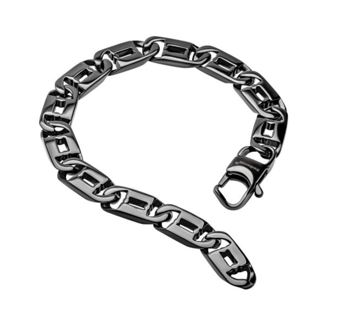 Fred Bennett Black Anchor Chain Mens Bracelet -