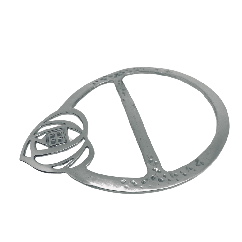 Mackintosh Design Pewter Scarf Ring.Lsr5 Pewtermill