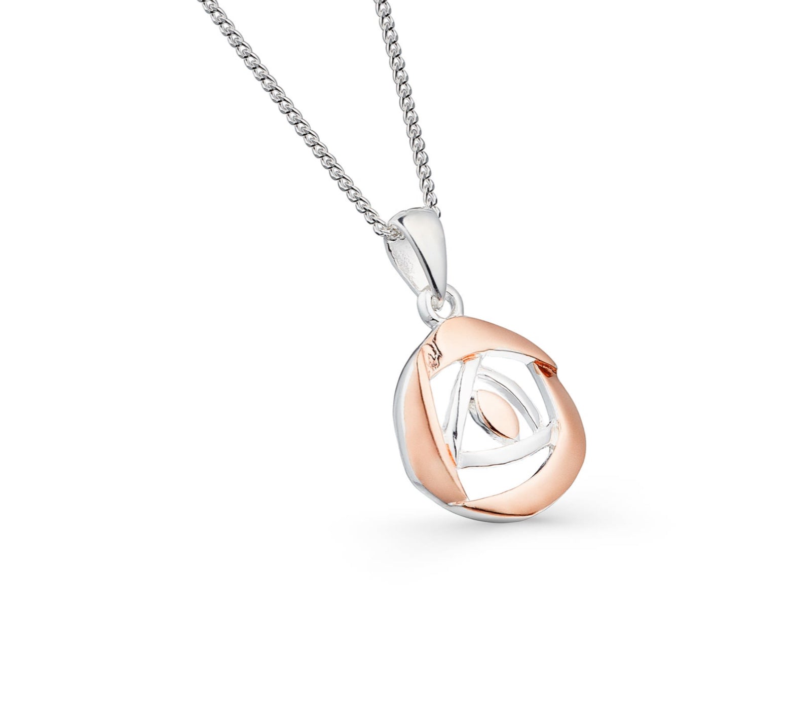 Sea Gems Sterling Silver  Mackintosh Rose Pendant  - 6136