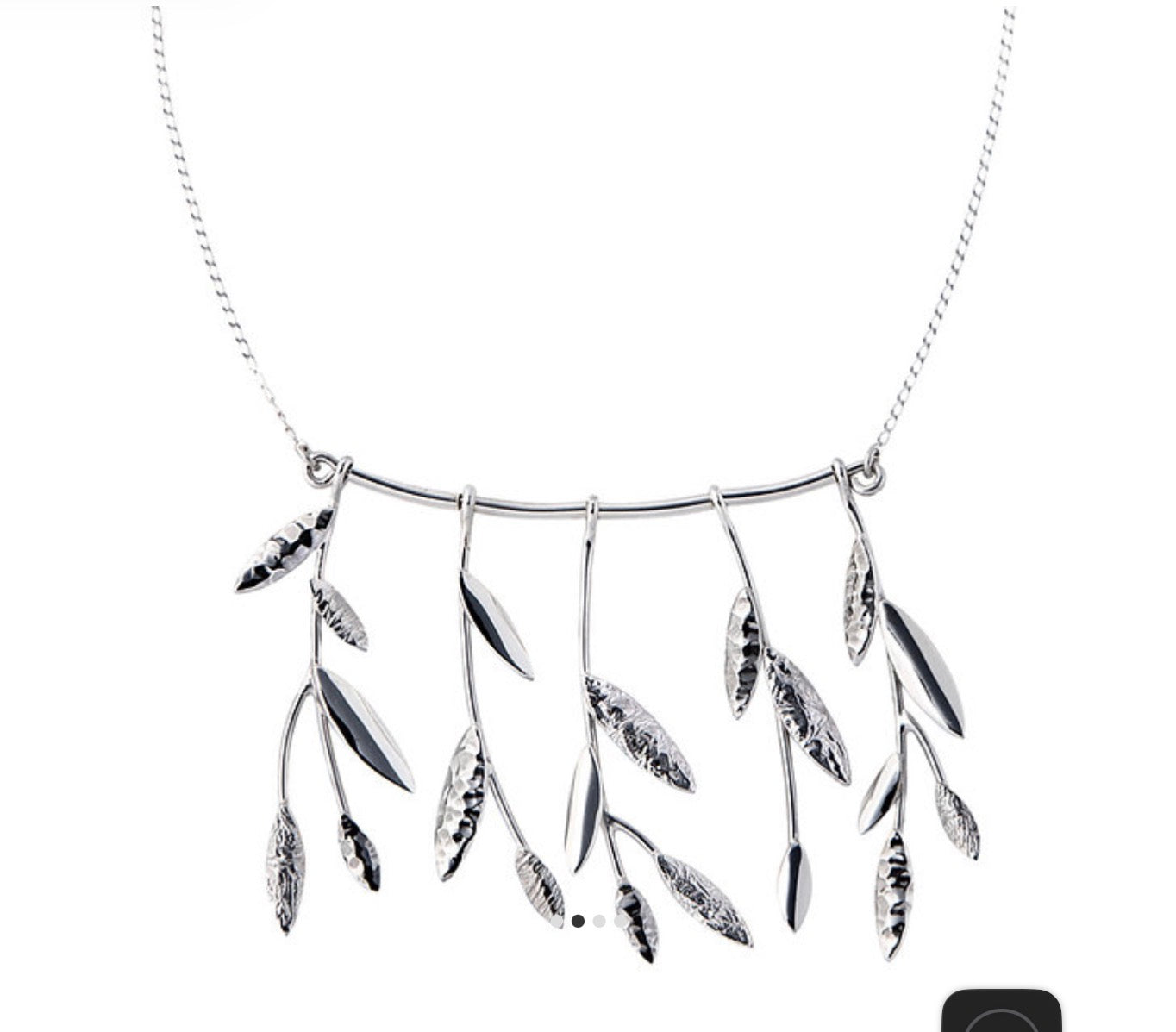 Chris Lewis Sterling Silver Olive Necklace