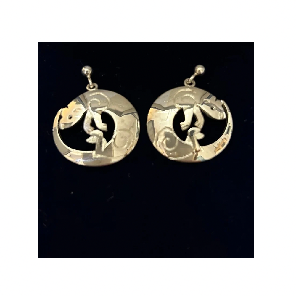 Silver Otter Earrings 03