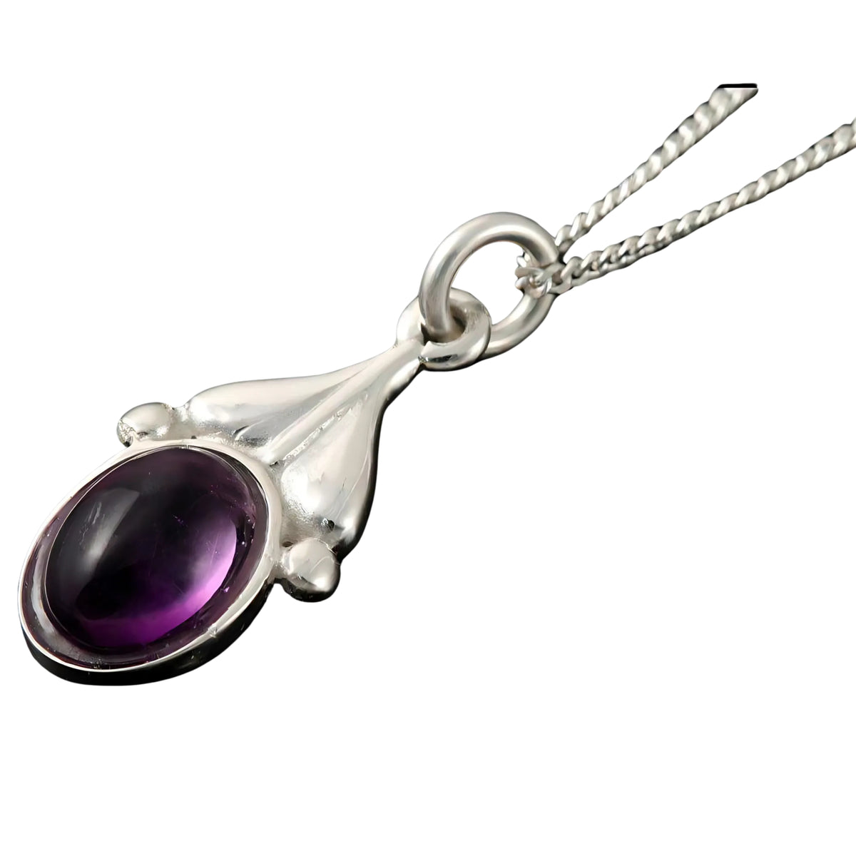 Glasgow Girls Silver Or Gold Amethyst Pendant - GP190- Shetland