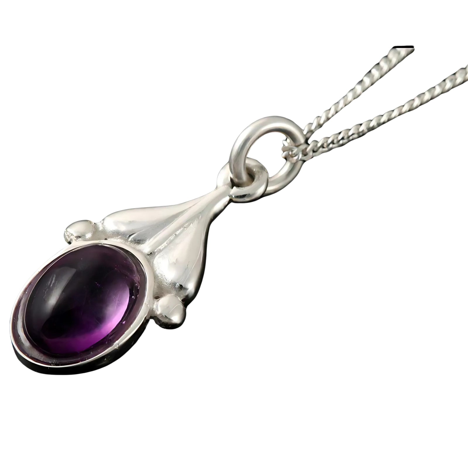 Glasgow Girls Silver Or Gold Amethyst Pendant - GP190- Shetland