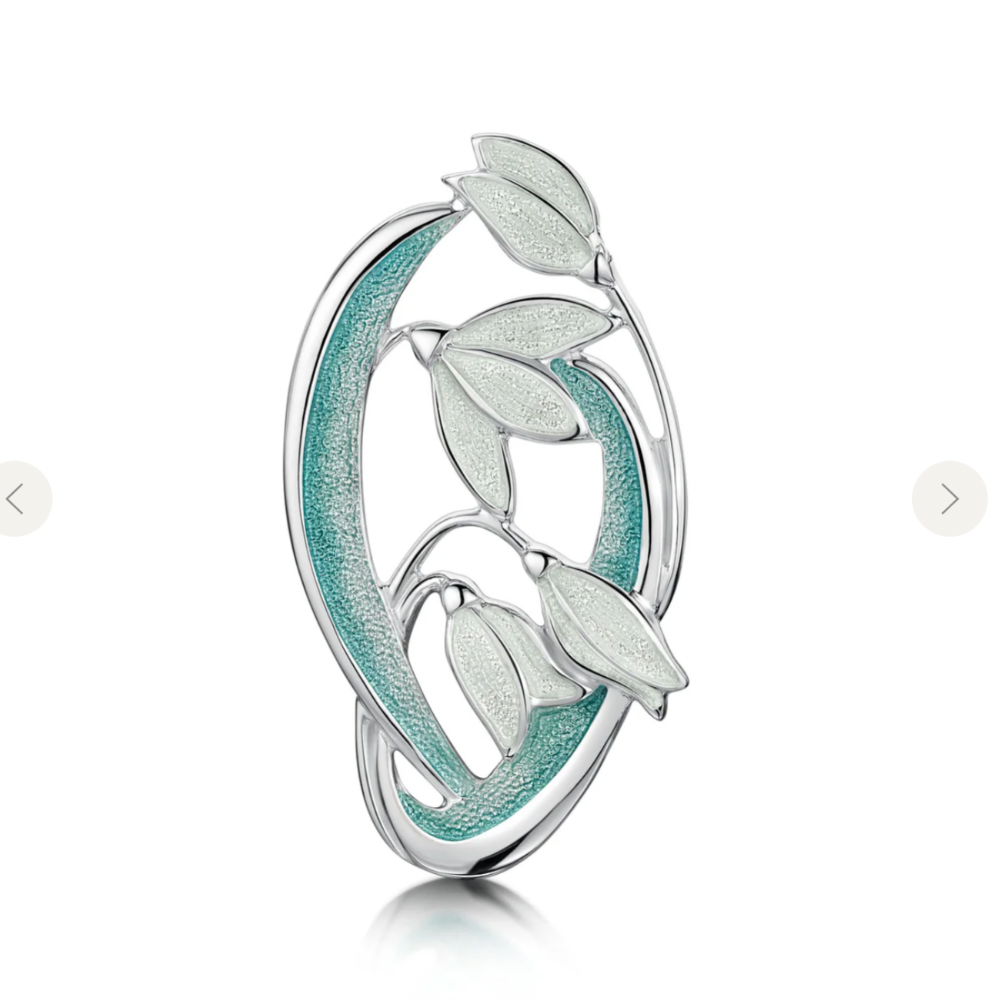 EBX230 Snowdrop Brooch  Nature-Inspired Shelia Fleet