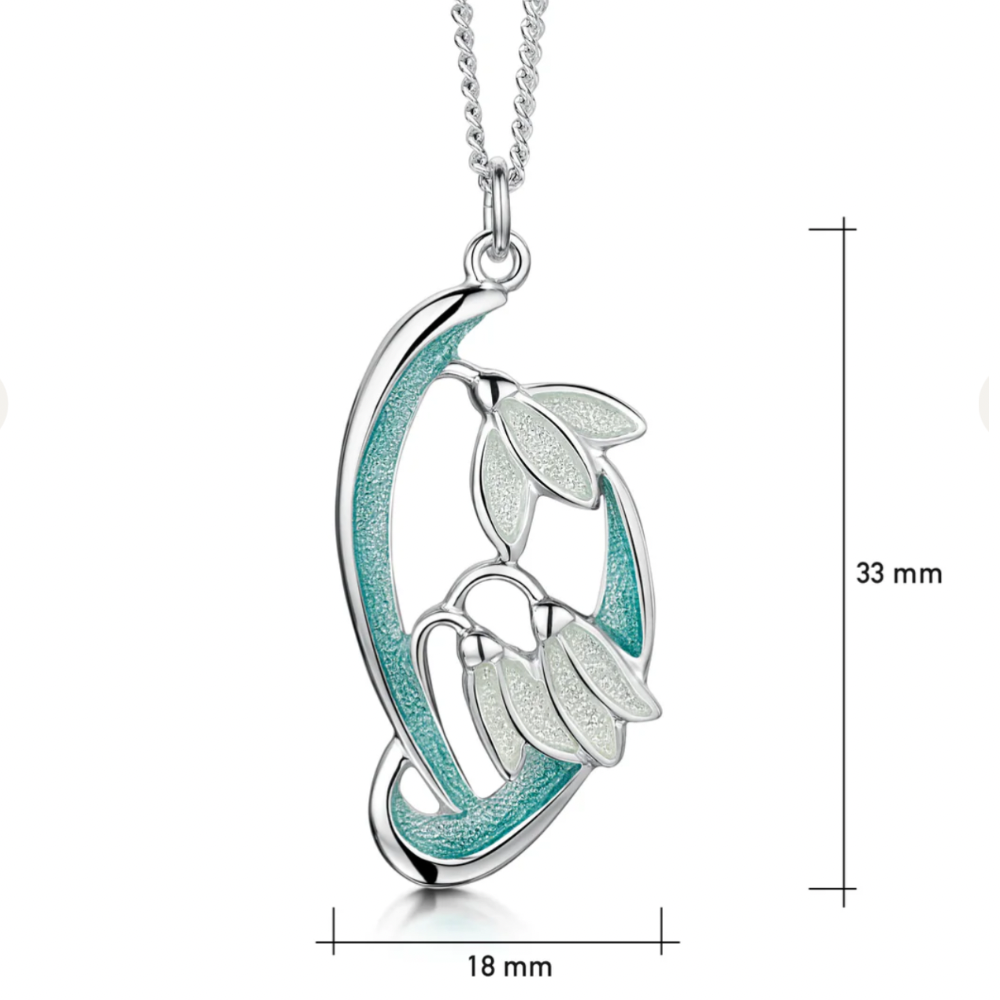 Sheila Fleet Snowdrop Pendant | EP230 |Spring Flower