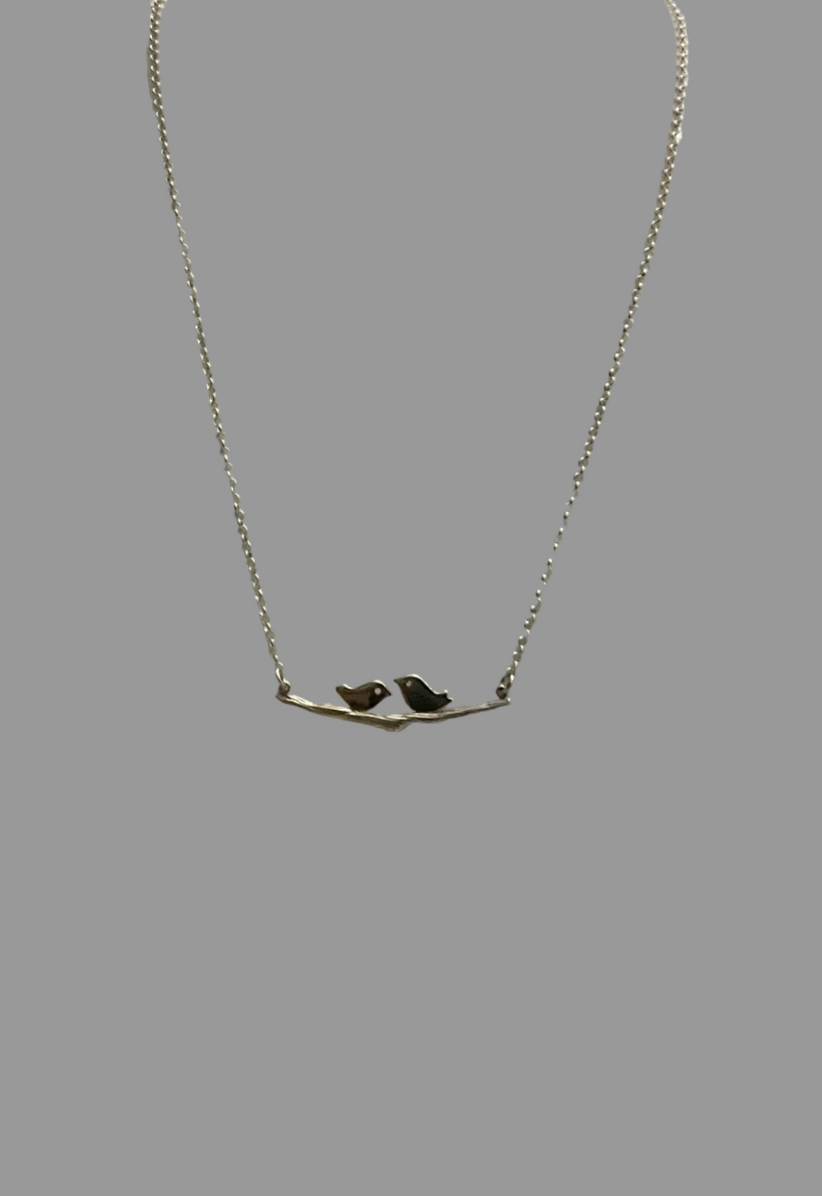 Little Brds on A Branch silver necklace 700550Tokash