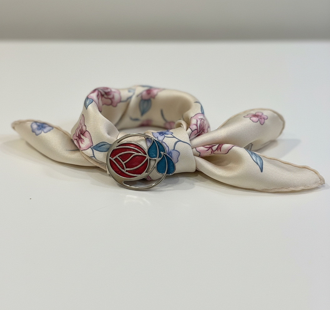 Sea Gems Enamel Large Mackintosh Brooch - 7761