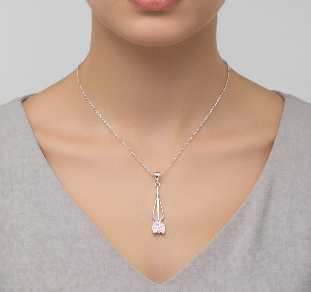 Sea Gems Sterling Silver and Enamel Mackintosh Pendant  - 6132