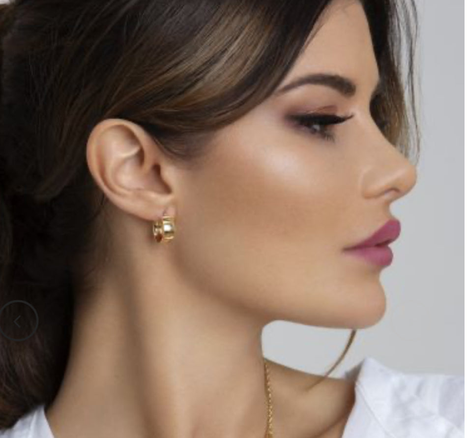 9ct Yellow, White or Rose Gold Hoop Earrings - MM8F13Q