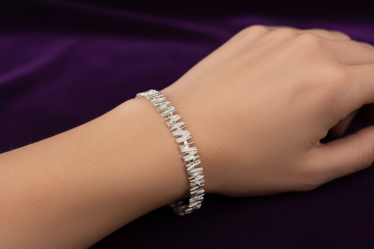 Chris Lewis Sterling Silver Cinnamon Bracelet -