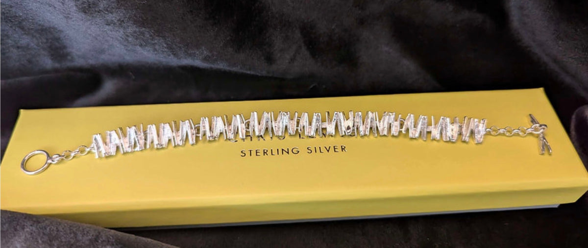 Chris Lewis Sterling Silver Cinnamon Bracelet -