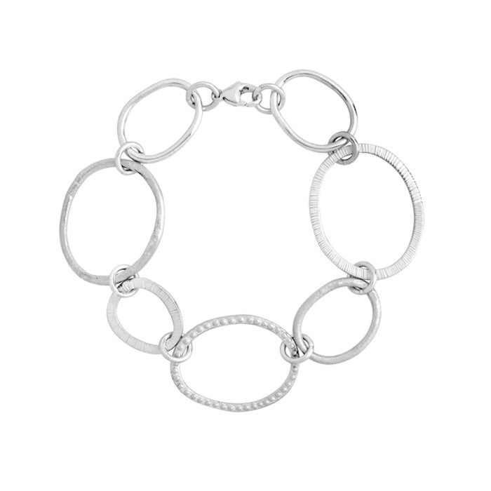 Elements Sterling Silver or Silver and 9ct Rose Gold Bracelet