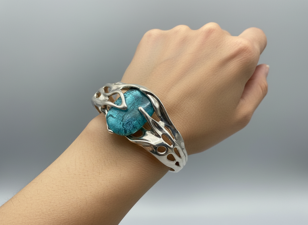 Designer Silver Bangle rp206 Hagit Gorali