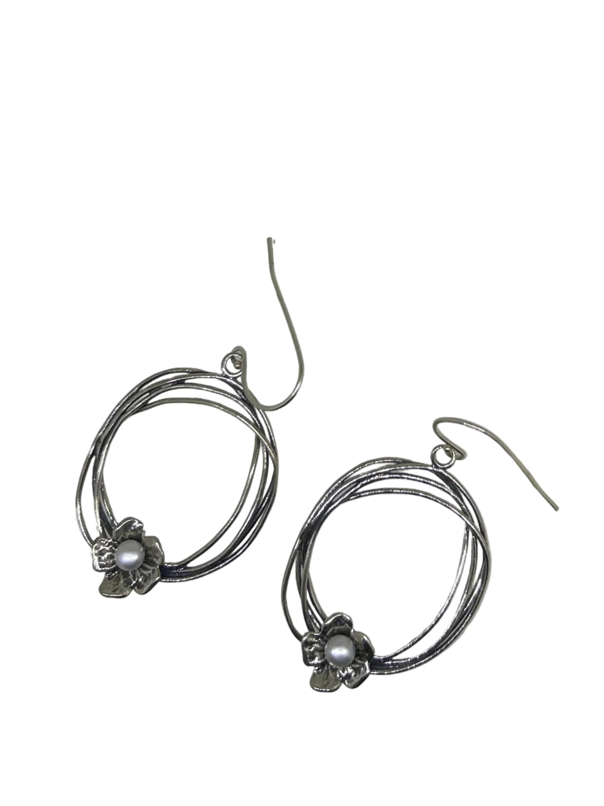 Sterling Silver And Pearl Earrings - E6727