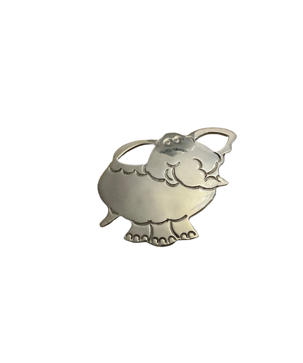 Sterling Silver Whimsical Elephant Brooch