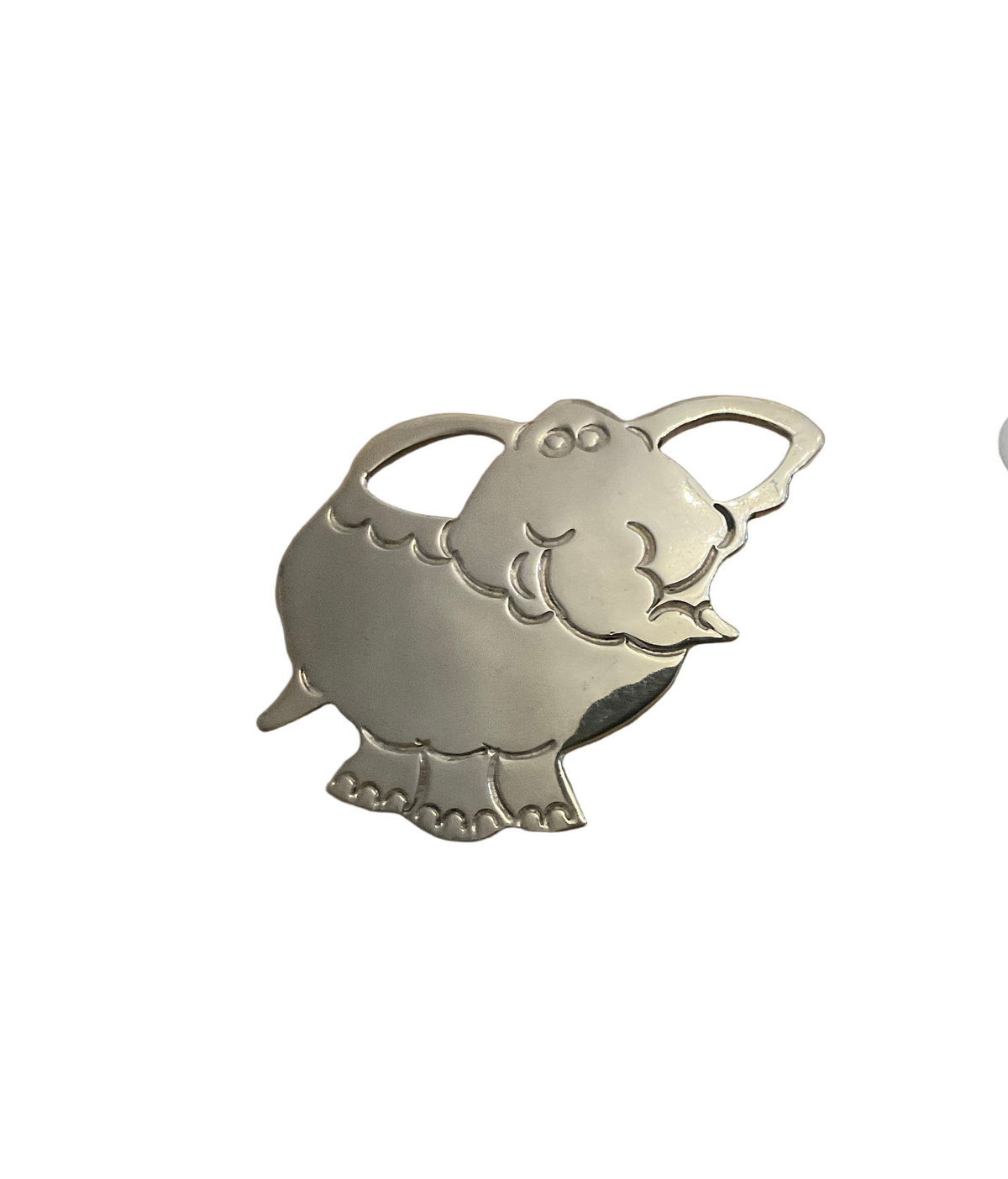 Sterling Silver Whimsical Elephant Brooch