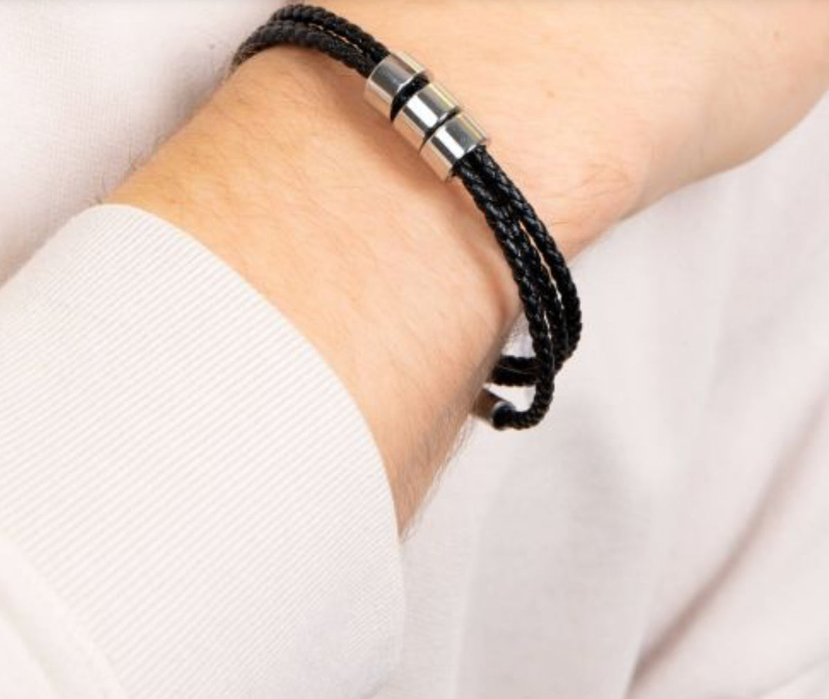 Fred Bennett Brown Leather Bracelet With Steel - B5576b