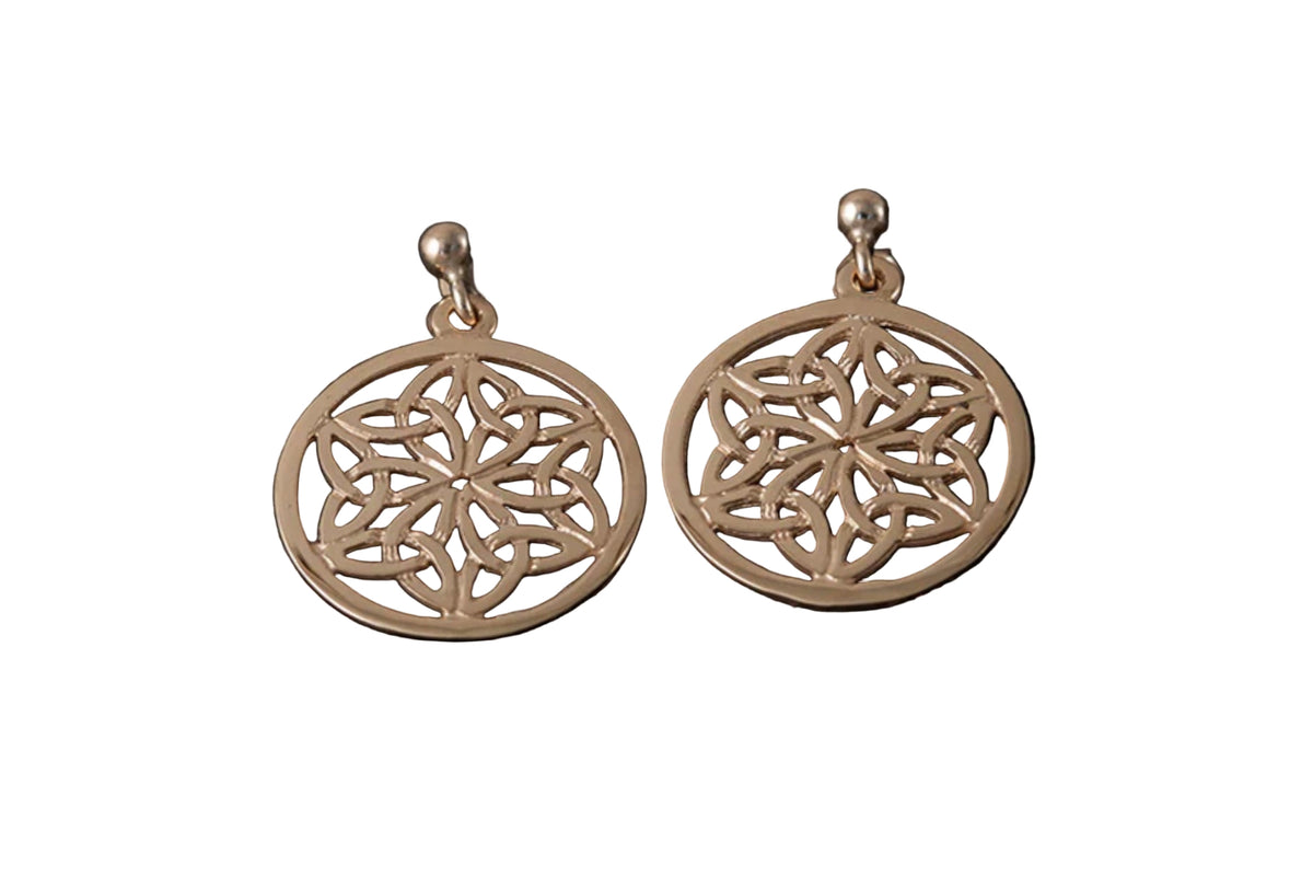 Sterling Silver Celtic Earrings - E432 Shetland