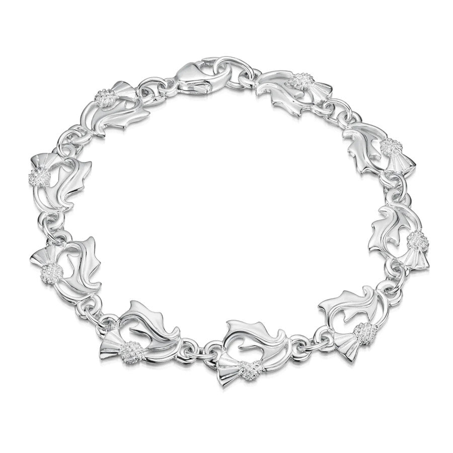 Thistle 9 Link Sterling Silver Bracelet - BLX57