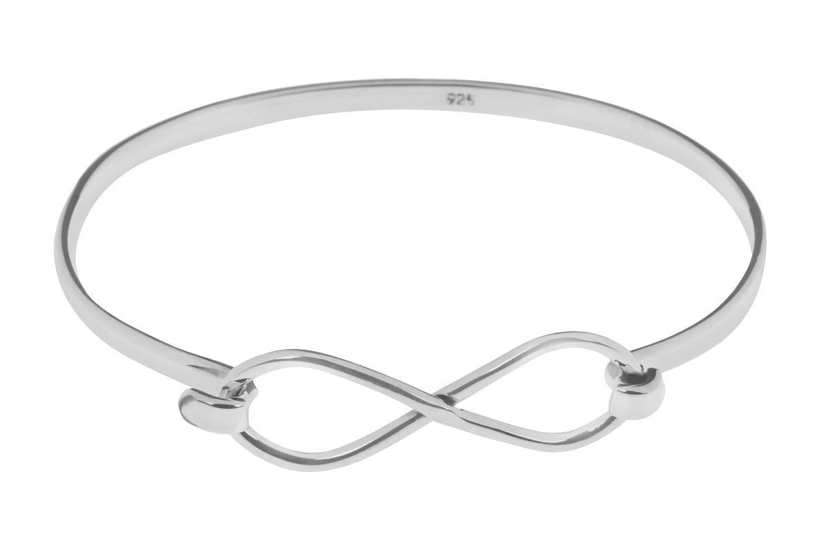 Sterling Silver Infinity Bangle - BT2146 Tianguis Jackson