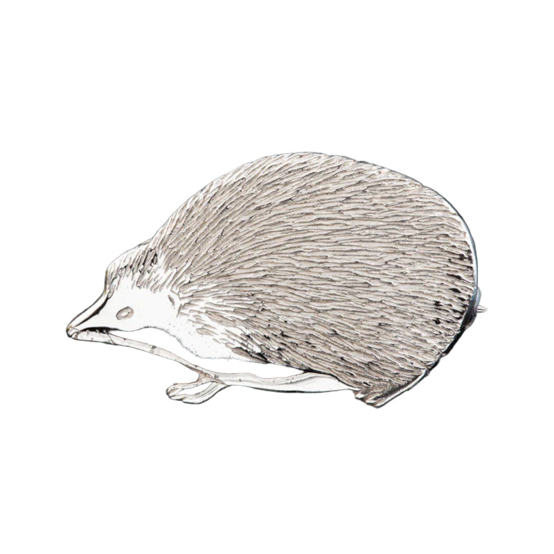 Hedgehog Silver/9ct Yellow Gold Brooch - BW7 Shetland